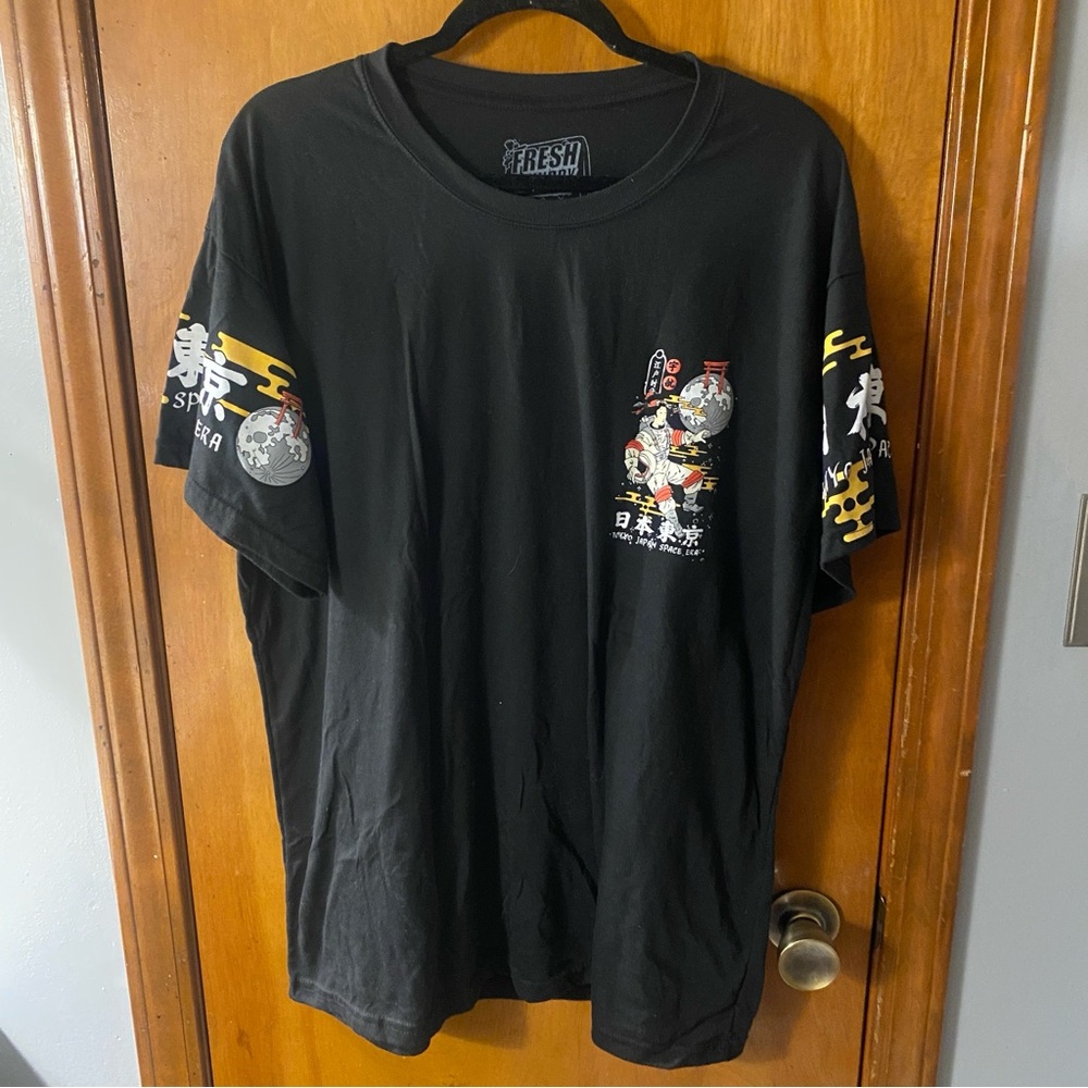 Fresh Laundry Tokyo Japan Space Era Black T-shirt